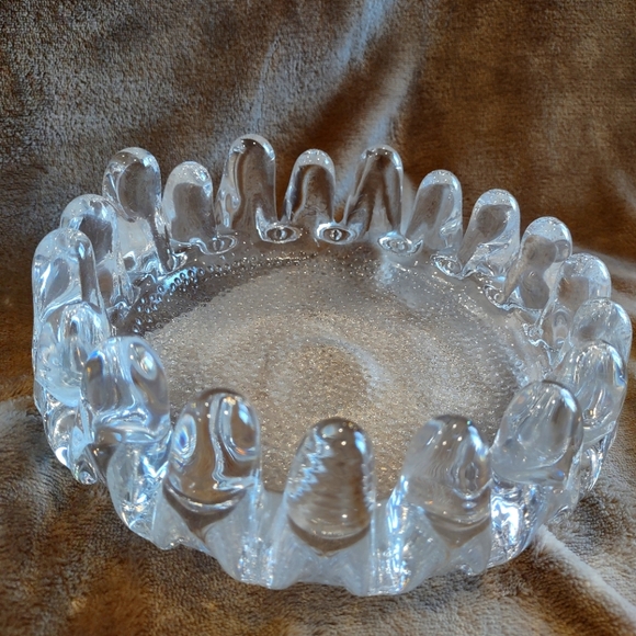 Vintage Swedish Costa Boda Art Glass Bowl Sunflower Goran Warff - Picture 1 of 7